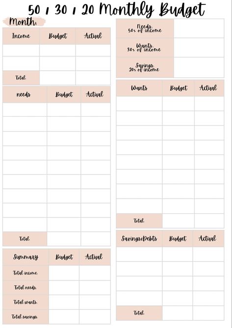 Excited to share the latest addition to my #etsy shop: Printable 50/30/20 Budget Overview Template, Monthly Budget Planner Worksheet for managing income and expenses #mentalhealthbyjess https://etsy.me/3RVJPBD Paycheck Budget Printables, Budgeting Worksheets Free, Budget Planner Worksheet, 50 30 20 Budget, Monthly Budget Worksheet, Free Budget Printables, Budget Template Free, Income And Expenses, Monthly Planner Template