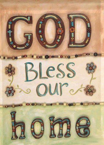 . God Bless Our Home, Bless Our Home, Thanksgiving Prayer, House Blessing, Thought For Today, Good Night Prayer, Night Prayer, Cartoon Flowers, Canvas Quotes