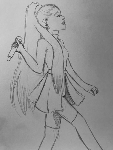 Ariana Grande Drawings, Girl Drawing Sketches, Beautiful Sketches, Celebrity Drawings, Beauty Art Drawings, Girly Drawings, Dark Art Drawings, Deviant Art, Easy Drawings Sketches