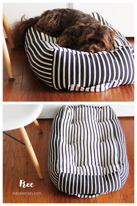 Bolster Dog Bed Sewing Pattern, Free Dog Bed Pattern, Diy Dog Cushion, Dog Bed Patterns Free, Pet Sewing Projects, Make Dog Bed, Dyi Dog Bed, Dog Pillow Pattern, Dog Bed Sewing