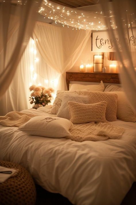 Zimmer Diy, Dream Bedroom Inspiration, Romantic Retreat, Bedroom Decor Cozy, Cottage Kitchens, Romantic Bedroom, Redecorate Bedroom, Cozy Room Decor, Bedroom Refresh