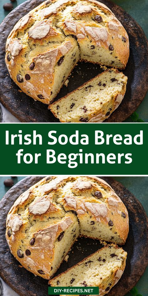 New to baking? This Irish Soda Bread recipe is beginner-friendly and super easy to follow. No yeast required, just mix, bake, and enjoy! Easy Bread Recipes For Beginners No Yeast, Soda Bread Recipe Easy, Irish Soda Bread Easy, Easy Irish Recipes, Bread For Beginners, Fruit Soda, Beginners Bread Recipe, Soda Bread Recipe, Irish Soda Bread Recipe