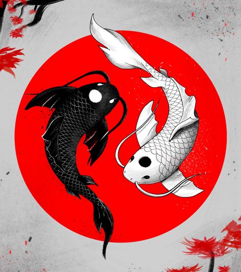 ArtStation - Japanese Koi Fish Vision, Marcel van Tonder Paint Jeans, Japanese Inspired Art, Koi Painting, Koi Fish Drawing, Japanese Koi Fish, Koi Fish Designs, Blue Koi, Sublimacion Ideas, Yin Yang Art