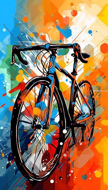 Android Wallpaper Art, Bike Illustration, Bicycle Painting, Female Art Painting, Abstract Art Wallpaper, Bicycle Art, Fauvism, Art Gallery Wallpaper, Bike Art