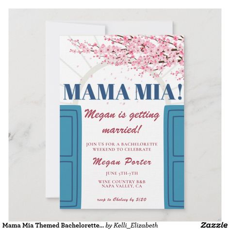 Mama Mia Bridal Party, Mamma Mia Themed Bachelorette Party, Mama Mia Party Invitations, Mama Mia Baby Shower Theme, Mama Mia Invitation Template, Mama Mia Invitation, Mamma Mia Themed Party Invitations, Mama Mia Bridal Shower Theme, Mamma Mia Party Invitations