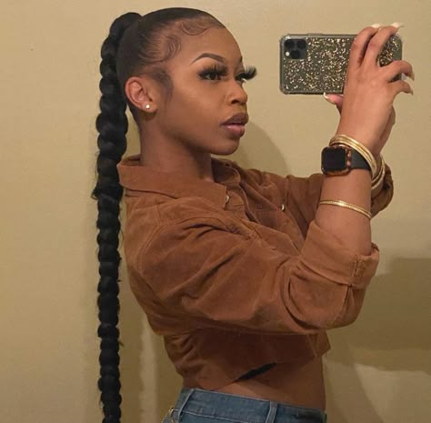 Braided Ponytail Weave, Sleek Braided Ponytail, Slick Ponytail, Weave Ponytail Hairstyles, Sleek Ponytail Hairstyles, Weave Ponytail, Braided Hairstyle, Trendy Hairstyle, Girls Hairstyles Braids