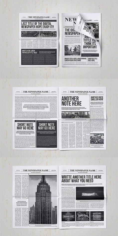 Newspaper Template Design, Large Fonts, Newspaper Design Layout, Newspaper Layout, Gfx Design, Paper Layout, Newspaper Template, Newspaper Design, Design Editorial