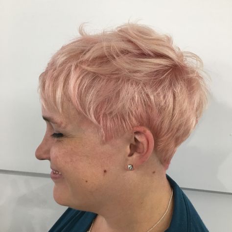 Dusty rose hair pink hair pixie cut summer short hair Summer Short Hair, Dusty Rose Hair, Hair Pixie, Rose Hair, Pixie Cut, Pink Hair, Summer Shorts, Dusty Rose, Short Hair