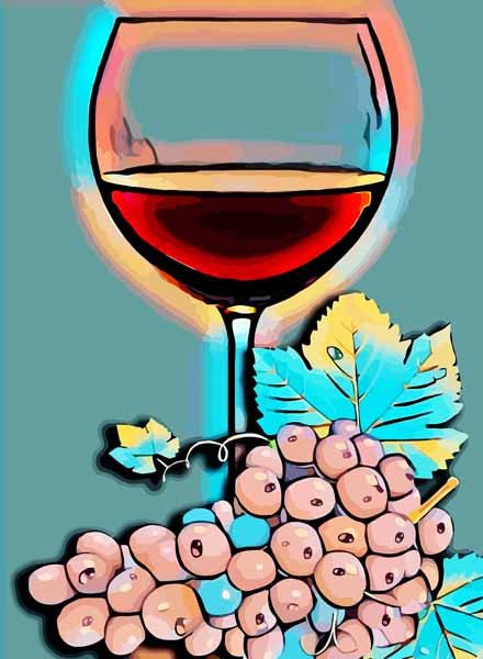 Wine grapes abstract art printable food art by ElizabethsFunShop Horror Plants, Girls Night Painting, Glass Grapes, Original Modern Art, Abstract Still Life, Coffee Wall Decor, Propaganda Art, Wine Art, Martini Glasses