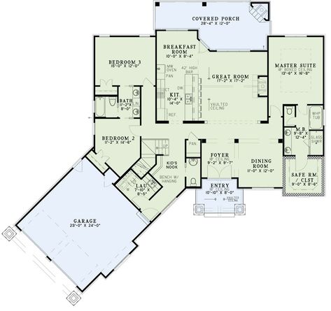 European Style House Plan - 3 Beds 2.5 Baths 2199 Sq/Ft Plan #17-2541 - Houseplans.com Shake Siding Exterior, Angled House, House Plans 2 Story, Covered Entry, Circle Drive, Shake Siding, Rustic House Plans, European Style House, European House Plan