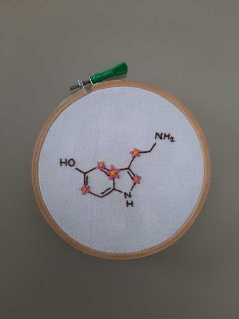 Chemistry Embroidery, Science Embroidery, Medical Embroidery, Tatuagem Masculina Pequena, Embroidery Hoop Art Diy, Hand Embroidery Ideas, Embroidery Template, Embroidery Tshirt, Basic Embroidery Stitches