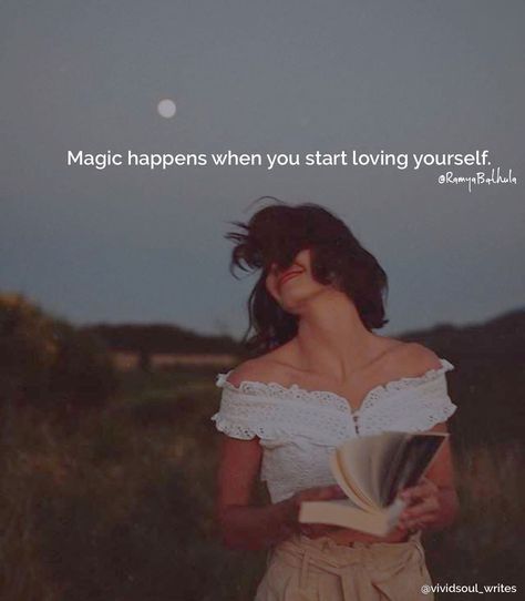 Ramya Bathula ♡ on Instagram: “C.A.P.T.I.O.N Magic happens when you start loving yourself. Everyone said this and been saying the same thing but I wonder, nobody does…” Aesthetics Quote, Inspirtional Quotes, Amazing Inspirational Quotes, Frases Tumblr, She Quotes, Dear Self Quotes, Genius Quotes, Bio Quotes, Caption Quotes