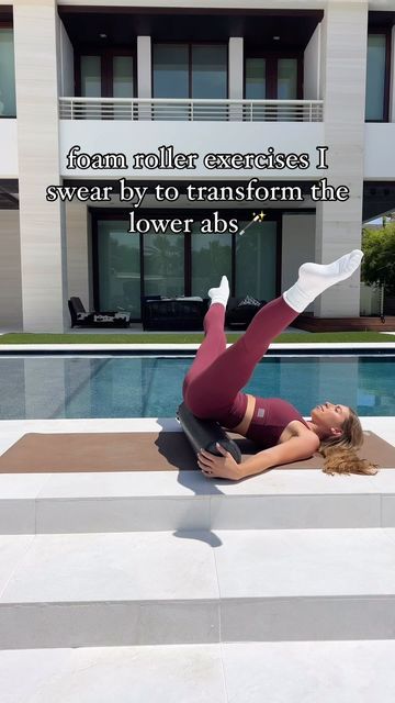 Jordan Artman on Instagram: "You have to try this lower ab focused foam roller workout for your next at home Pilates style movement!🪄Wearing the Shakti set in Cherry from @koshafit - use code FOUNDER to save♥️ 
•
•
#athomepilates #athomeworkout #foamrollerexercises #deepcore #lowerabs #workoutsforwomen" Foam Roller Workout, Pilates Style, At Home Pilates, Next At Home, Home Pilates, Roller Workout, Foam Roller Exercises, Lower Abs Workout, Weight Workout