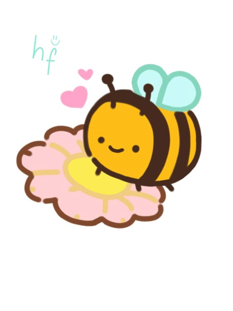 Bee Aesthetic Drawing, Kawaii Bumble Bee, Cute Bee Doodle, Ladybug Cute Drawing, Bee Cute Drawing, Western Pfp, Cute Bee Drawing, Bee Pfp, Bee Doodle