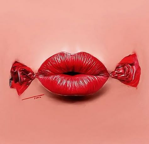 Lip Art Makeup, Candy Lips, Lipstick Art, Charcoal Drawings, Funny Drawings, Makeup Tricks, Lip Service, Lip Art, Beautiful Lips