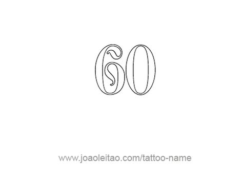 Tetování design Number Sixty 60 Tattoo, 60 Number, Tattoos With Names, Tattoo Number, Typography Tattoo, Number Tattoo, Number Tattoos, Number Fonts, Ink Lettering