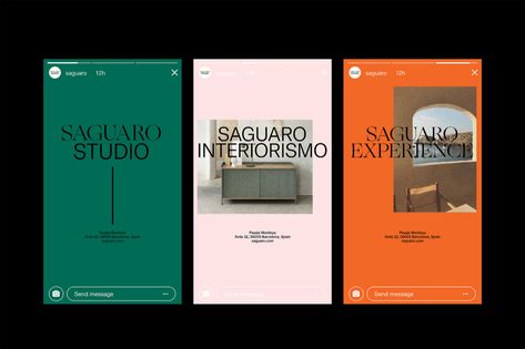 Escola creates an elegant identity for Barcelona and New York-based interior design studio Saguaro — The Brand Identity Colour Exploration, Studio Brand Identity, Paid Media, New Interior Design, Publication Design, Newsletter Design, Interior Photography, Instagram Design, Colour Palettes