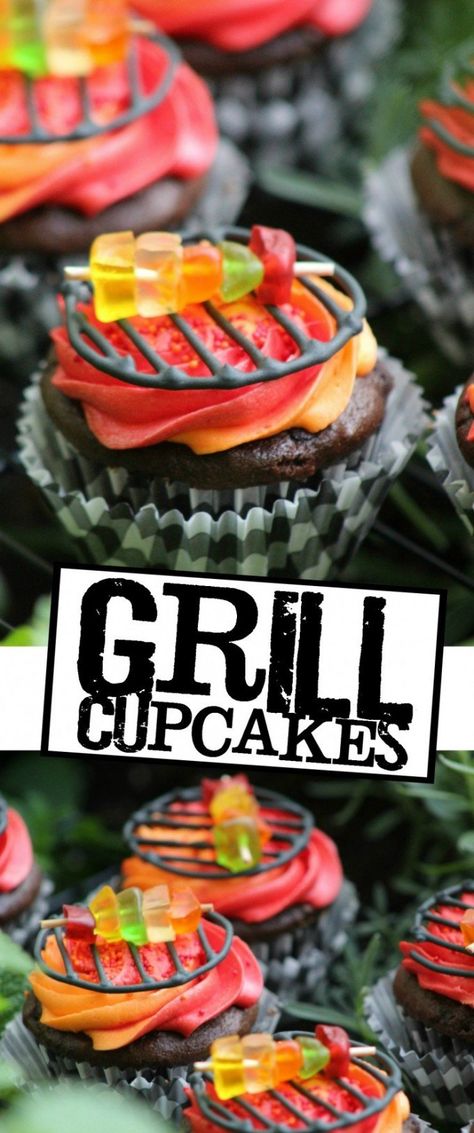 Grill Cupcakes, Cupcake Receptek, Sommer Mad, Creative Cupcakes, Barbecue Party, Big Green Egg, Grilling Season, Köstliche Desserts, Cupcake Cake