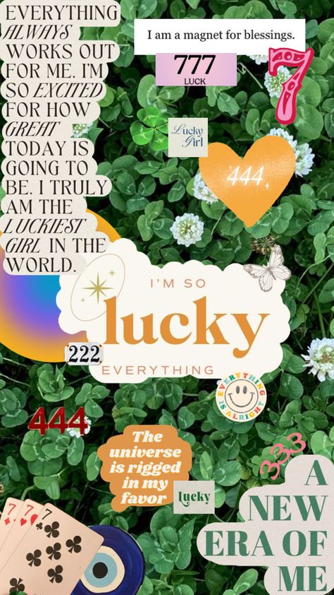 Happy Go Lucky Wallpaper, Manifest 2024, Luckiest Girl In The World, The Luckiest Girl, Luckiest Girl Alive, Female Energy, Lucky Wallpaper, Vision Board Wallpaper, Lucky 7