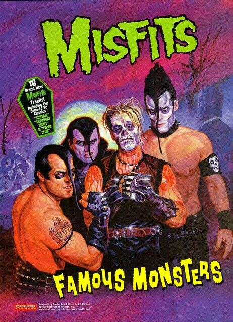 MISFITS Misfits Famous Monsters, Misfits Poster, Misfits Band, Danzig Misfits, Glenn Danzig, Punk Poster, Horror Punk, Vinyl Covers, Famous Monsters