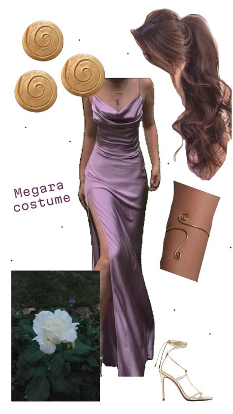 meg megara hercules purple dress costume halloween teenager girl woman prom homecoming rose white rose Meg Costume, Hercules Costume, Meg Hercules, Cleopatra Halloween, Trio Halloween Costumes, Fun Office, Halloween Coustumes, Clever Halloween Costumes, Pretty Halloween Costumes