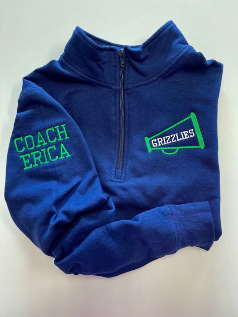 Cheer Warm Ups, Cheer Jackets, Gymnastics Ideas, Cheer Squad Gifts, Cheer Coach Shirts, Cheer Tops, Cheer Mom Shirt, Cheer Coach Gifts, Coach Outfits