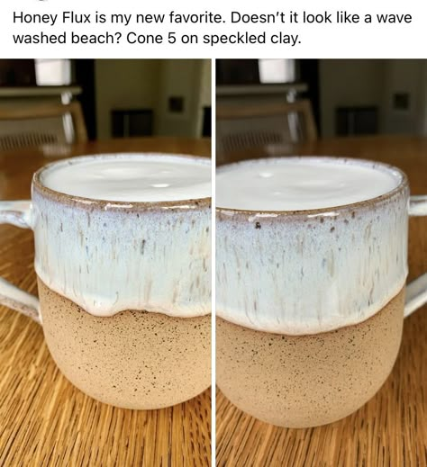 Speckled Clay Glaze, White Glaze Combinations, Honey Flux Glaze Combinations, Honey Flux Glaze, Amaco Glaze Combinations, Glaze Combinations, Glaze Combos, Glaze Ideas, Pottery Glaze