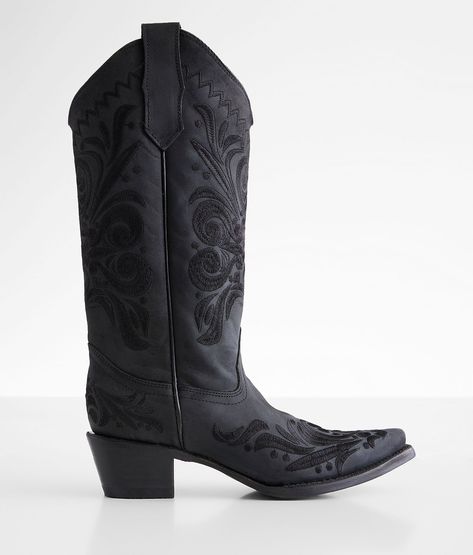 Black Cowgirl Boots, Country Festival, Black Cowboy Boots, Corral Boots, Black Cowboy, Leather Western Boots, Western Boots Women, Embroidered Leather, Leather Cowboy Boots