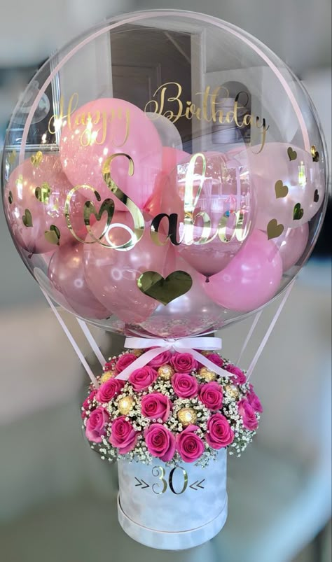 Valentines Balloons Bouquet, Flower Decor Ideas, Mothers Day Balloons, Bobo Balloon, Balloon Bouquet Diy, About Valentines Day, Valentines Balloons, Balloon Box, Clear Balloons