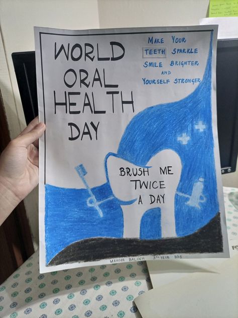 World Oral Health Day Poster, Health Day Poster, World Oral Health Day, Health Day, Oral Health, Make It Yourself, Health, Pins, Quick Saves