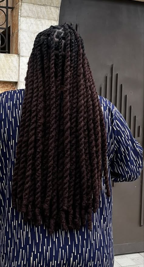 Rasta Twist Braids, Wool Braids Hairstyles Black, Big Braids With Brazilian Wool, Brazilian Wool Braids Hairstyles, Loose Braids For Black Women, Hair Styles With Brazilian Wool, Small Marley Twists Long, Wool Braids Hairstyles, Braids With Wool