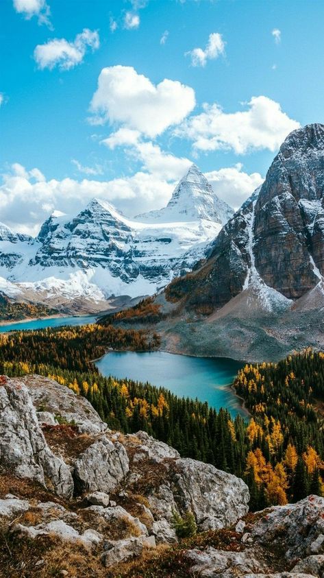 Mountain Landscape - Sunburst Lake and Mount Assiniboine, Rocky Mountains in British Columbia, Canada. - photographer Victo Raerden Matka Natura, Have Inspiration, Landscape Designs, Skydiving, Flower Bed, Alam Yang Indah, Beautiful Places In The World, Canada Travel, Rock Climbing