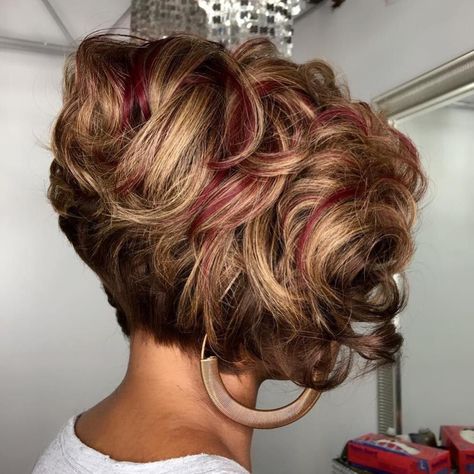 Short Curly Weave Bob Bob Lung, Short Curly Weave, Bob Hairstyles For Black Women, Brunette Hairstyles, Black Bob Hairstyles, Locs Styles, Bob Haircut Curly, Hairstyles Straight, Hairstyles Prom