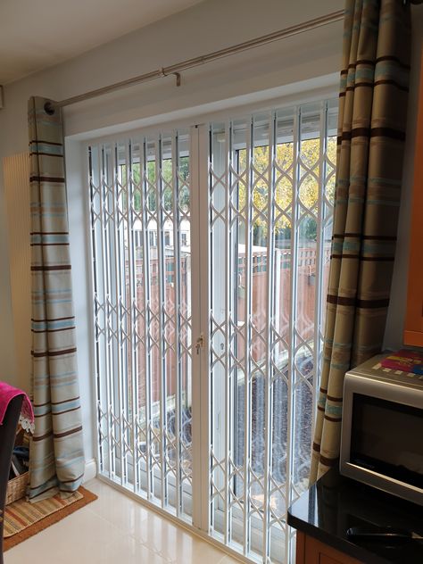 Client's requirements met! Our RSG1000 Curved Lattice Retractable Grilles fitted to family home in Tooting. A big BRAVO to our devoted RSG Installation team 👏👏👏 For more home security products, please click on our link below: https://www.rsgsecurity.co.uk Security Grills For Windows, Balcony Doors Bedroom, Security Grill Design, Channel Gate For Balcony, Channel Gate Design, Grill Design For Safety Door, Grills For Sliding Window, Collapsible Door, Balcony Safety Grill Design