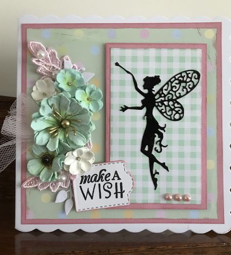 6” fairy card - April 2020 Fairy Cards Handmade, Fairy Birthday Cards, Mermaid Cards, Fairy Cards, Craftwork Cards, Elves And Fairies, Disney Fairy, Lavinia Stamps, Garden Fairy