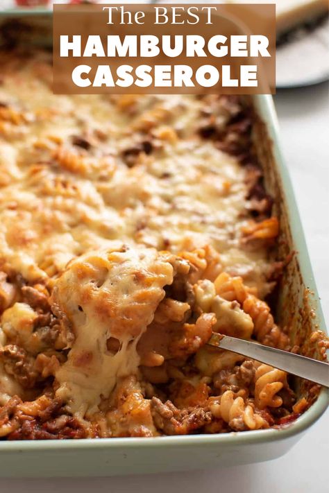 Best Hamburger Casserole Recipes, Hamburger Casserole Recipes, Easy Hamburger Casserole, Kid Dinner, Hamburger Casseroles, Simple Weeknight Dinners, Hamburger Meals, Kid Friendly Meals Dinner, Pasta Beef