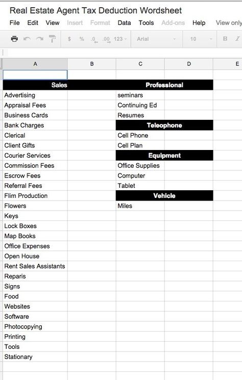 realtor tax deduction worksheet Real Estate Agent Tax Deductions, Realtor Tax Deductions, Spreadsheet Template Business, Realtor Organization, Taxes Tips, Tax Checklist, Small Business Expenses, Small Business Tax Deductions, Realtor Ideas