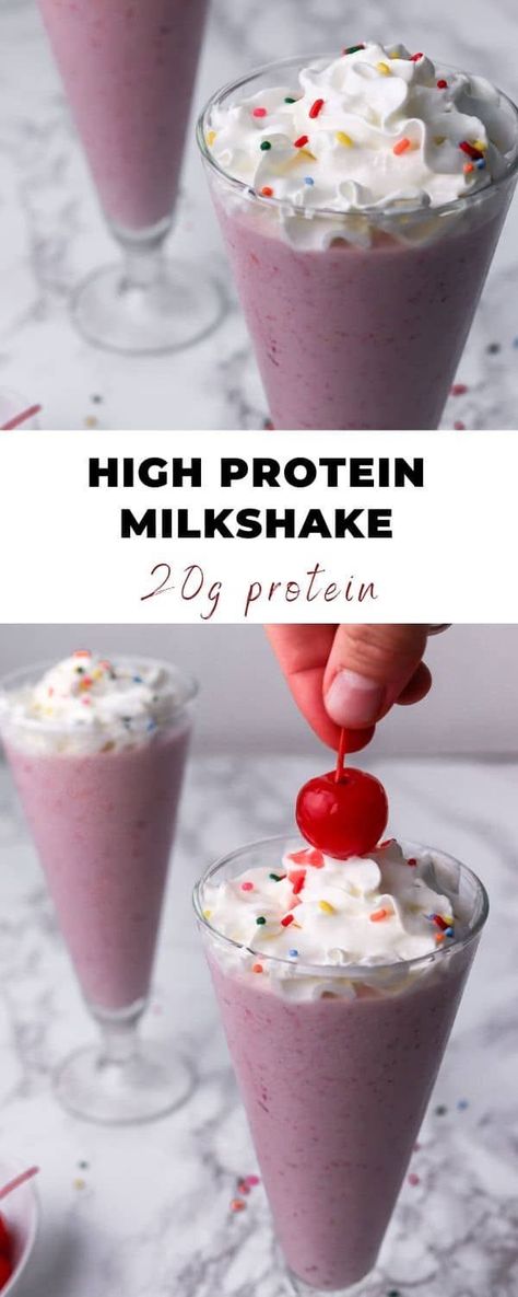 High Protein Milkshake, Yogurt Protein Shake, Probiotic Recipes, Creative Breakfast Recipes, Health Shots, Shake Protein, Indulgent Recipes, Healthy Milkshake, Yogurt Frozen