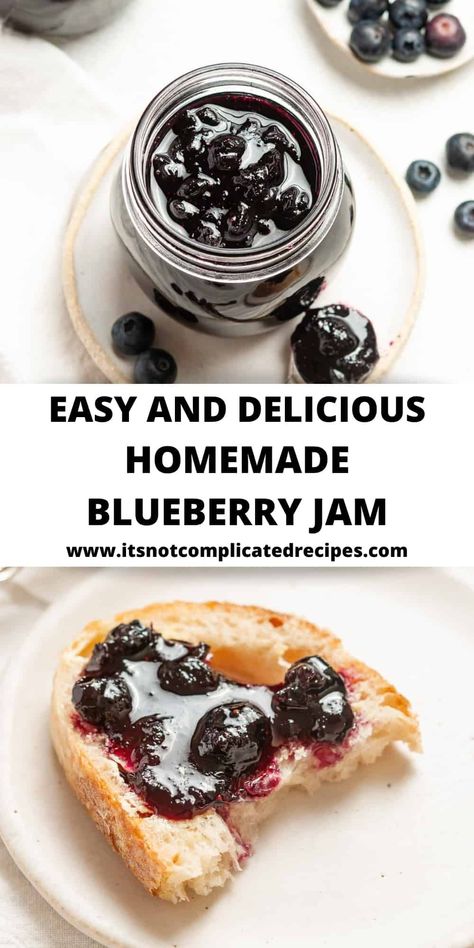 You will love this easy recipe for small-batch Blueberry Jam, made without pectin, from ripe, aromatic berries at the height of their season. This is the best way I know to preserve the flavours of summer to enjoy throughout the cooler months ahead. Aside from tasting fantastic, this jam is so easy to make! Easy Blueberry Jam For Canning, Blueberry Jam In Bread Machine, Recipe For Blueberries, 3 Ingredient Jam, How To Make Jams And Jellies, Recipe For Blueberry Jam, Small Batch Preserves, Fresh Jam Recipes, Blueberry Jelly Recipe Homemade Jams