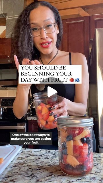 Jen Jones | Plant-Based Queen on Instagram: "This is how I break my fast in the morning and it’s delicious! 🍇🫐🍓  I find that if I prep my fruit in this delicious dressing…my mornings are set!  Glowing skin by @nevell_skin the only moisturizer I use! Link in bio   Spring Clean ebook available now!  Recipe: Any fruit of your choice   Dressing: 1 tbsp honey or date syrup  Lime juice Don’t forget the cinnamon okayyy!!! Ceylon!   Also delicious if you top with plant-based yogurt and homemade granola!  . . . . . . . #fruit #mealprep #breakfastmealprep #healingwithfruit #intermittentfasting #plantbasedig #igplantbased" Fruit Meal Prep Ideas, Fruit Fast Meal Plan, The Jen Jones, Jen Jones Plant Based, Fruit Meal Prep, Nevell Skin, Fruit Prep, Breakfast Potluck, Jen Jones