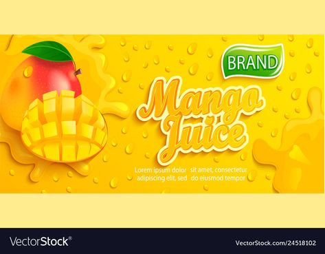 Juice Splash, Packaging Advertising, Store Packaging, Box Design Templates, Juice Packaging, Food Menu Design, Mango Juice, Fruit Slice, Fresh Juice