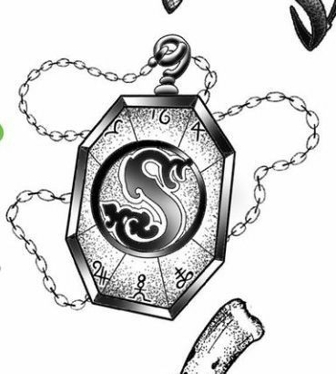 Slytherin Tattoo, Slytherin Locket, Harry Potter Tattoo Sleeve, Salazar Slytherin, Locket Tattoos, Harry Potter Book Covers, Potter Tattoo, Harry Porter, Harry Potter Printables