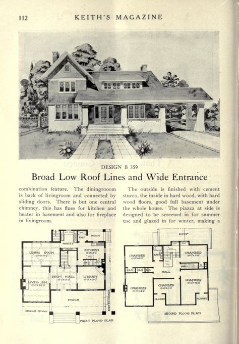 1940s Craftsman House, 1940 Craftsman Bungalow, 1940s House Plans, Vintage Craftsman House Plans, Sears House Plans, Plans Interior Design, Vintage Floor Plans, Large Apartment, 3d Floor Plans