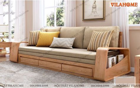 Sofa Bed Wood, Sofa Cumbed Design, Sofa Bed For Small Spaces, Sofa Design Wood, Wooden Sofa Set Designs, Corner Sofa Design, Wooden Sofa Designs, Sofa Bed Design, Simple Sofa