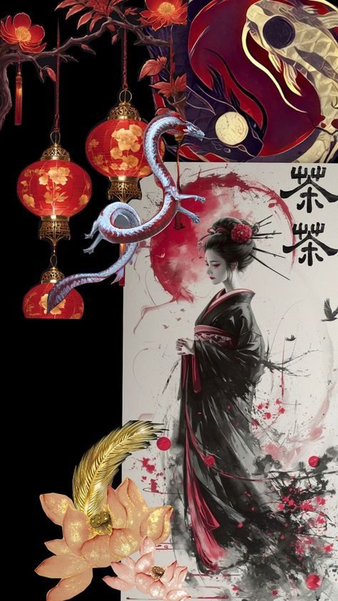 Chinese moodboard Diy Inspirational Board, Moodboard Fashion, Chinese History, Chinese Lanterns, Mood Board Fashion, Ancient China, Ancient Chinese, Character Inspiration, Mood Boards