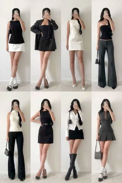 - Check more at https://howcandothis.com/womenstyle/114072/ Chic Minimal Outfits, Minimalist White Outfit, 90s Money Aesthetic, Minimalist Chic Wardrobe, Fashion Inspo Korean, Simple Elegant Work Outfit, Elegant Neutral Outfits, 90s Fashion Office Outfits, Minimalist Outfit Dress