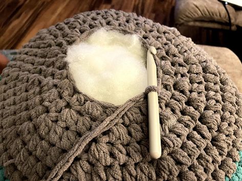 Crochet Floor Pouf Pattern Free Poufs & Ottomans, Crochet Floor Pouf Pattern Free, Crochet Ottoman Pattern Free, Crochet Poof Ball Pattern, Crochet Bean Bag Chair Pattern Free, Crochet Pouf Pattern Free, Pouf Ottoman Diy, Crochet Floor Pouf, Crochet Pouf Ottoman