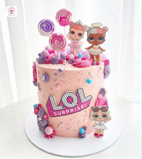 Lol Surprise Cake, Lol Birthday Cake Ideas, Lol Cakes, Lol Surprise Dolls Party Ideas Cake, Cake Lol, Lol Surprise Birthday Cake, Lol Cake Topper, Lol Cake, Lol Doll Birthday Cake