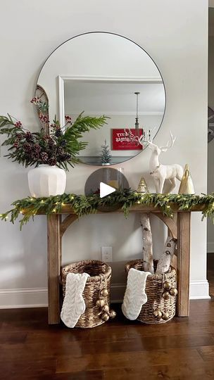 26K views · 2.4K reactions | Holiday console table is complete 🥰 i think this one might be my favorite ever! Loved adding the stockings and bells..for an unexpected touch 🤗. Linking all items on my LTK app and in stories stories today! #holidayhomes #bhgholiday #decorinspo #holidaydecorating #entrywaydecor | Liz Grella | Mariah Carey · All I Want For Christmas Is You (Magical Christmas Mix) Christmas Mix, All I Want For Christmas, Magical Christmas, Mariah Carey, All I Want, Christmas Is, Entryway Decor, Console Table, My Favorite