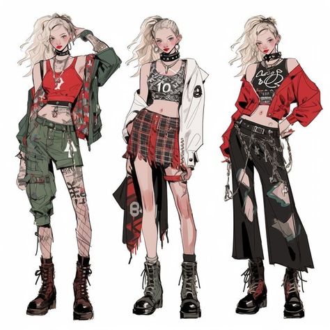 Psychic Character, Outfits Drawing, 80s Inspired Outfits, Cyberpunk Clothes, Art Outfits, Clothing Design Sketches, Anime Inspired Outfits, Clothing Photography, Punk Outfits